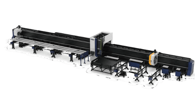 Range of tube and section profiles processed by a fibre laser