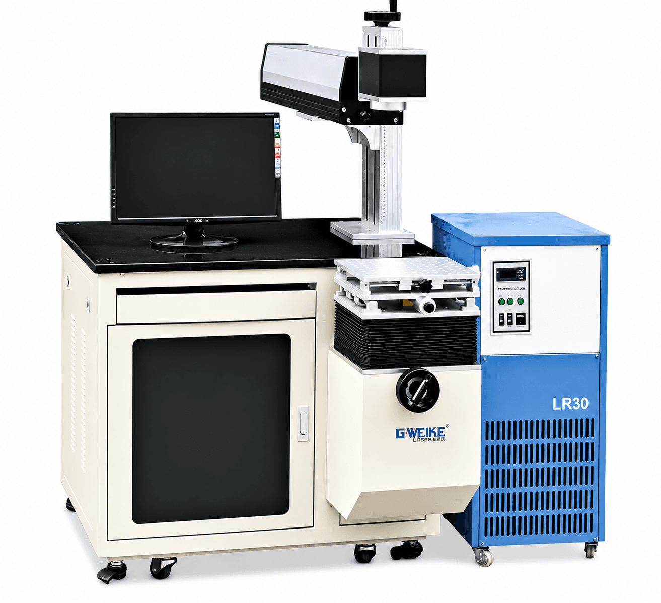 Fibre laser marking a metal component in-house